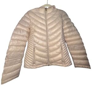 Calvin Klein Women's Medium Nude Pink Packable Lightweight Premium Down Jacket